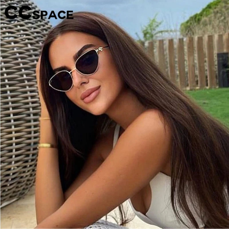 Fashion Luxury Female Metal Sunscreen Suneyeglass PARTY Sand Perform Gafas De Sol 300459