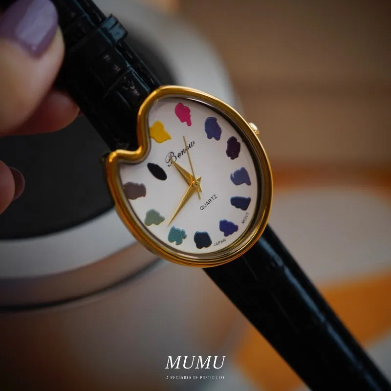 Women's Waterproof Quartz Watch 2026 Hot-Selling Brand Color Matching Creative Pointer Multi-Scene Wear Fashionable Timepiece