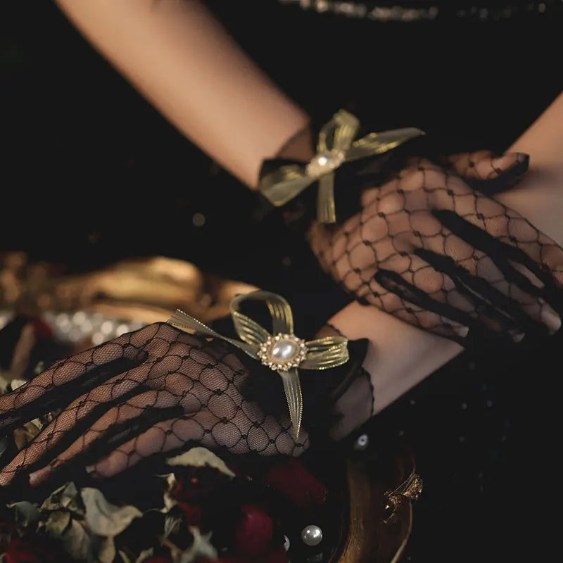 New Arrival Black Gloves lace Sexy Lace Short Tulle Full Finger  Driving Gloves Cheap Bride Gloves Guantes Largos Mujer 2026