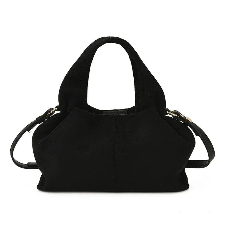 Designer Frosted Mini Handbag Luxury Women's Faux Suede Top-Handle Bags Female Shoulder Crossbody Bags for Women Summer Style