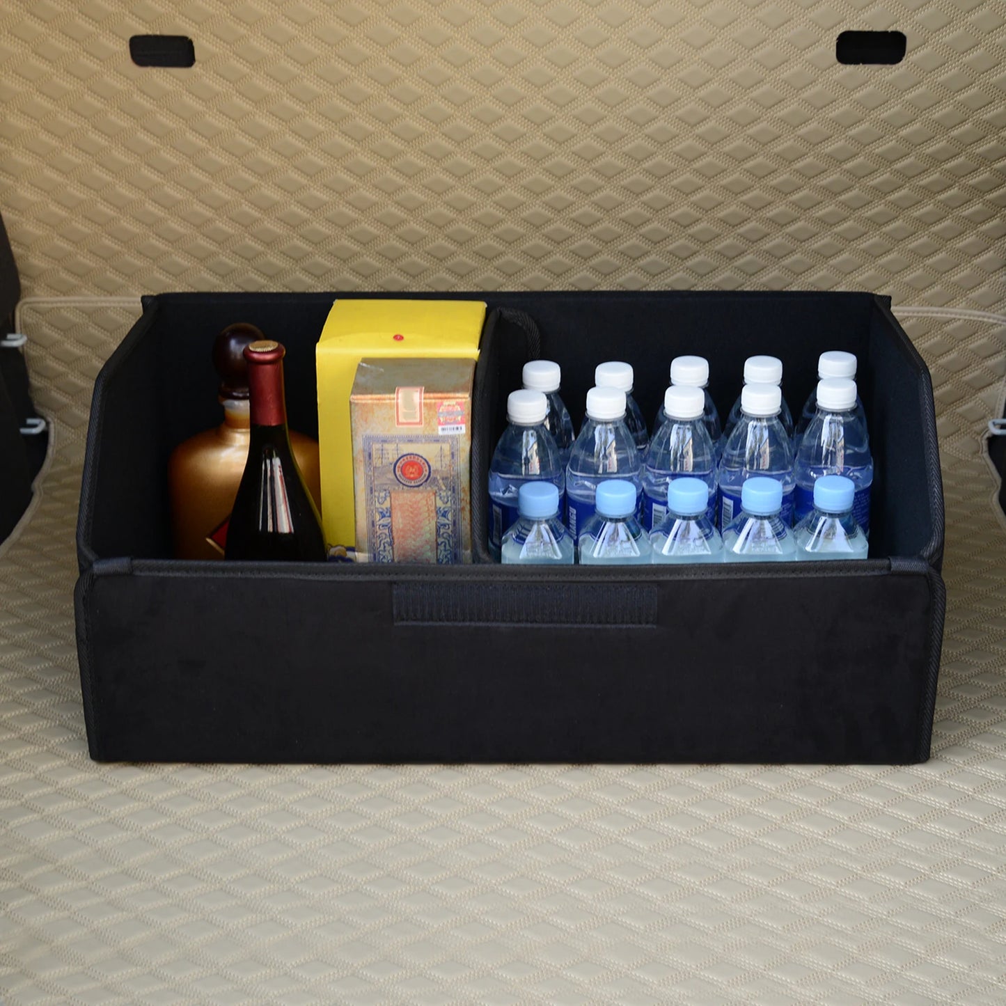 Car trunk storage box Big capacity  Auto Multifunctional suede car Folding For Emergency Storage Box