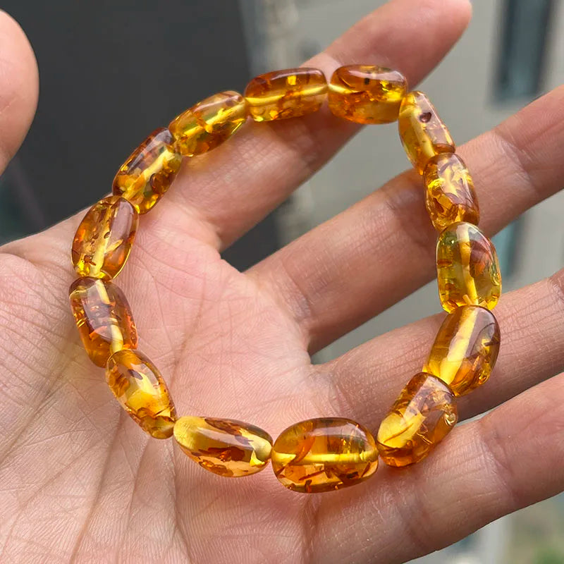2026 New Natural Amber Bracelets for Women Trendy 100% Genuine Irregular Original Piebald Top Quality Baltic Real Fine Jewelry