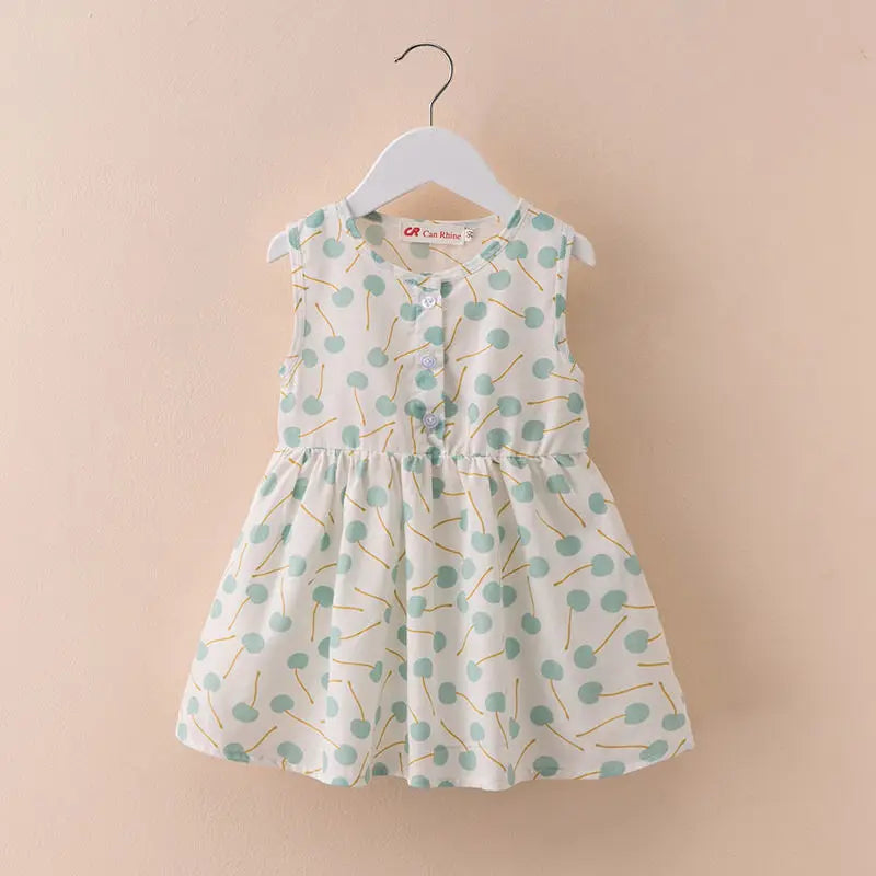 Girls' Dress Summer 100% Cotton Baby Sundress 1-7 Years Kids Princess Dress