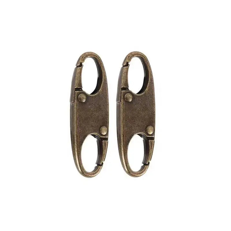 2Pcs Zipper Clip Theft Deterrent Double Opening Zippers Pull Replacement Detachable Zipper Connectors Zipper Lock Carabiner Clip