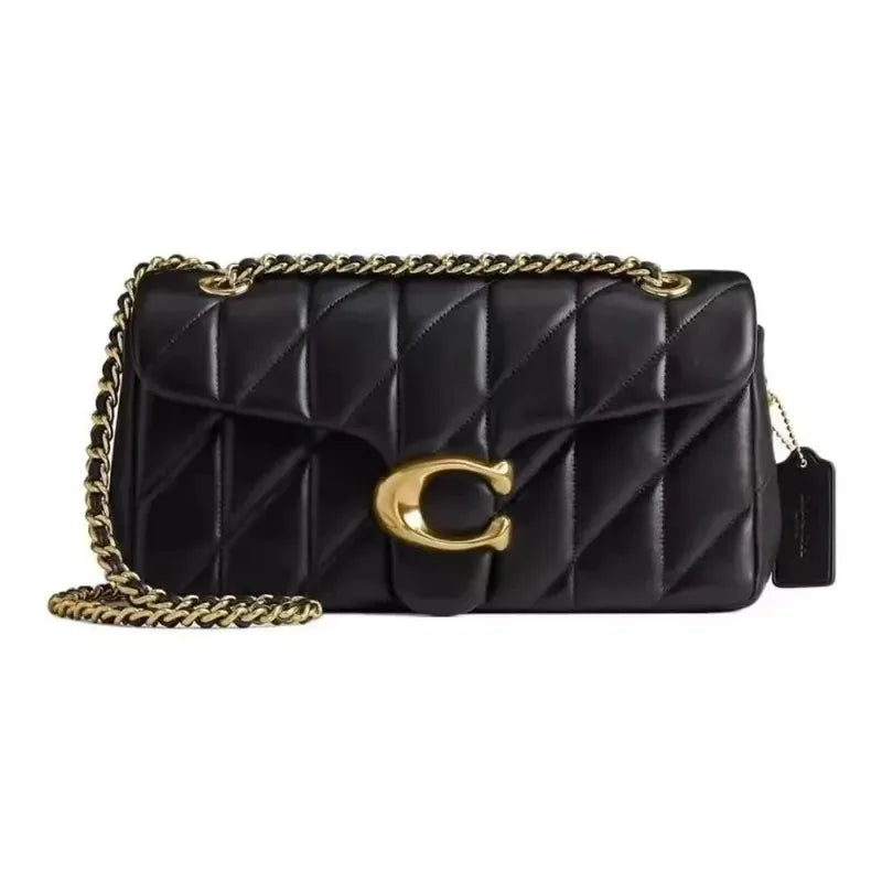 Sac à chaîne à motif diamant de haute qualité, sac messager à bandoulière, petit sac carré
