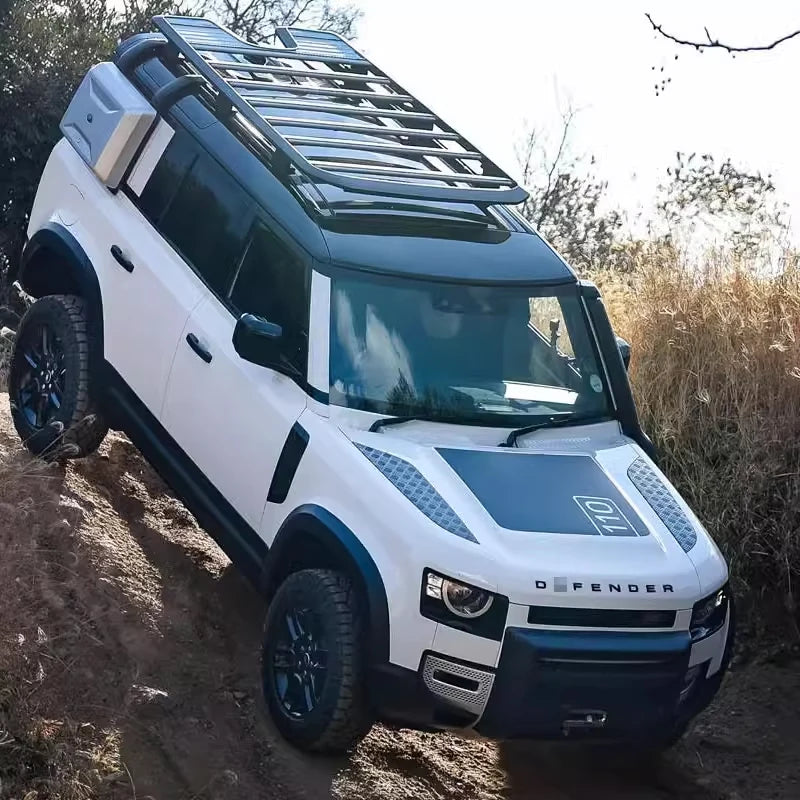 For Land Rover Defender 90 110 2020-2024 Car Engine Bonnet Trim Decals Hood Cover Stripes Stickers PVC Exterior Accessories