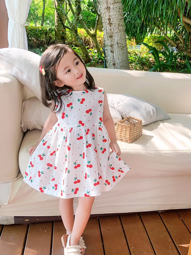 Girls' Dress Summer 100% Cotton Baby Sundress 1-7 Years Kids Princess Dress