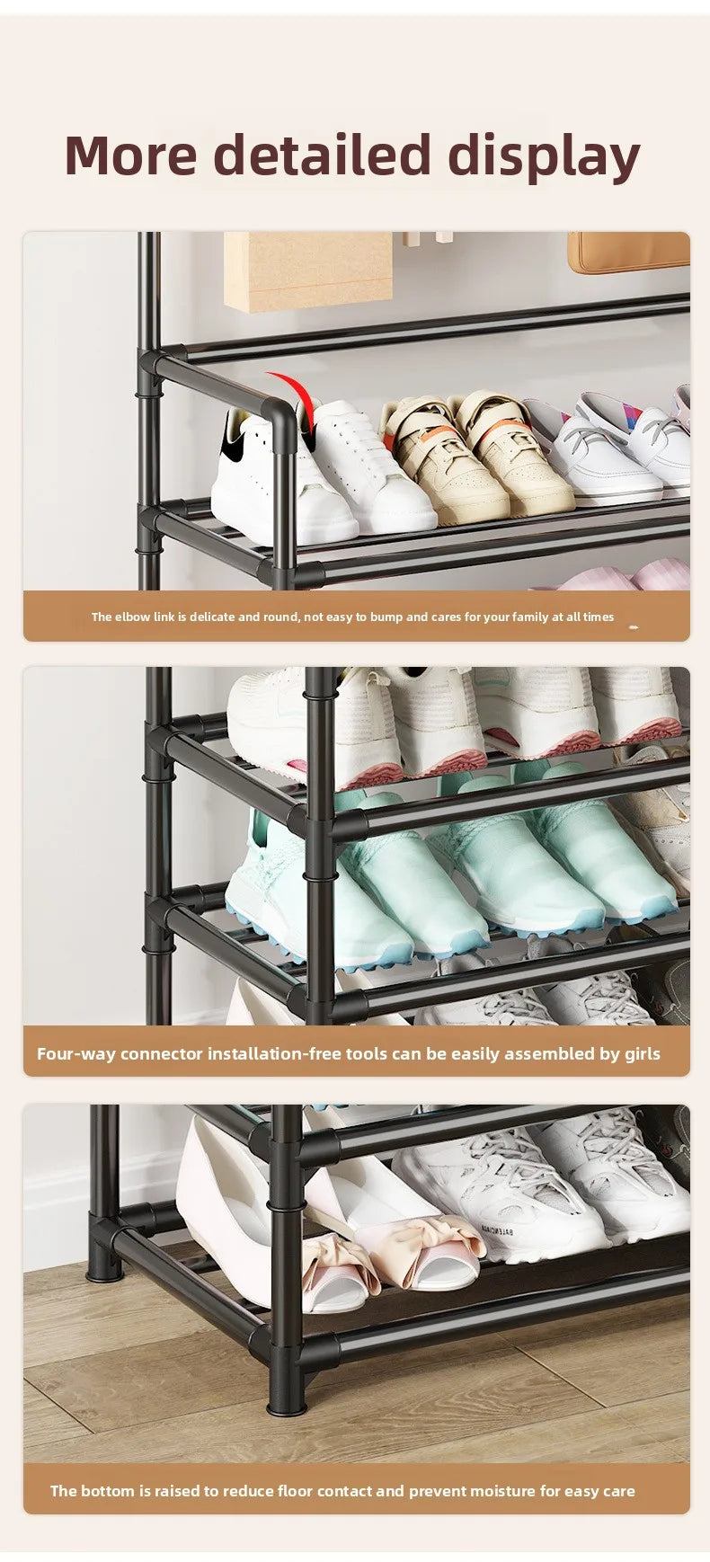 Multi-layer Door-mounted Shoe Hat Rack