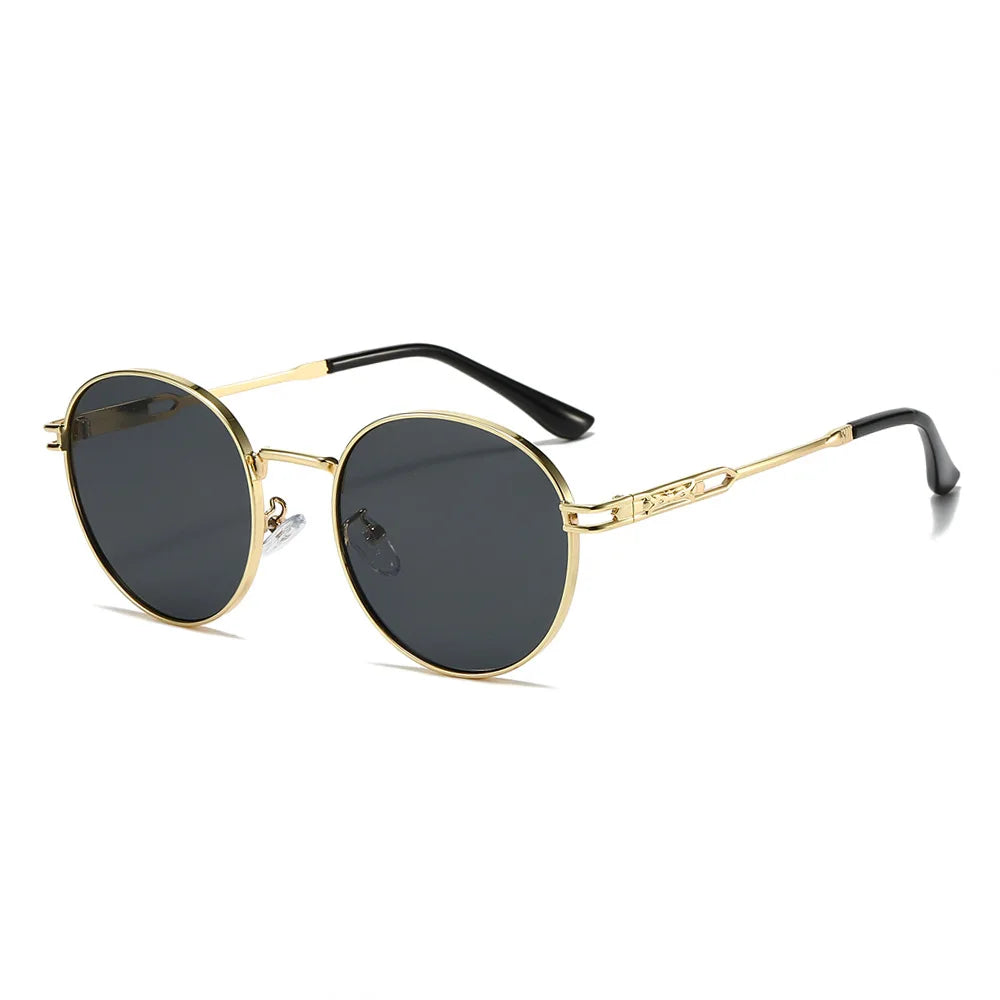 Fashion Classic Round Sunglasses For Women Sexy Small Metal Frame Sun Glasses Ladies Shades Trends Summer Unique Eyewear Men