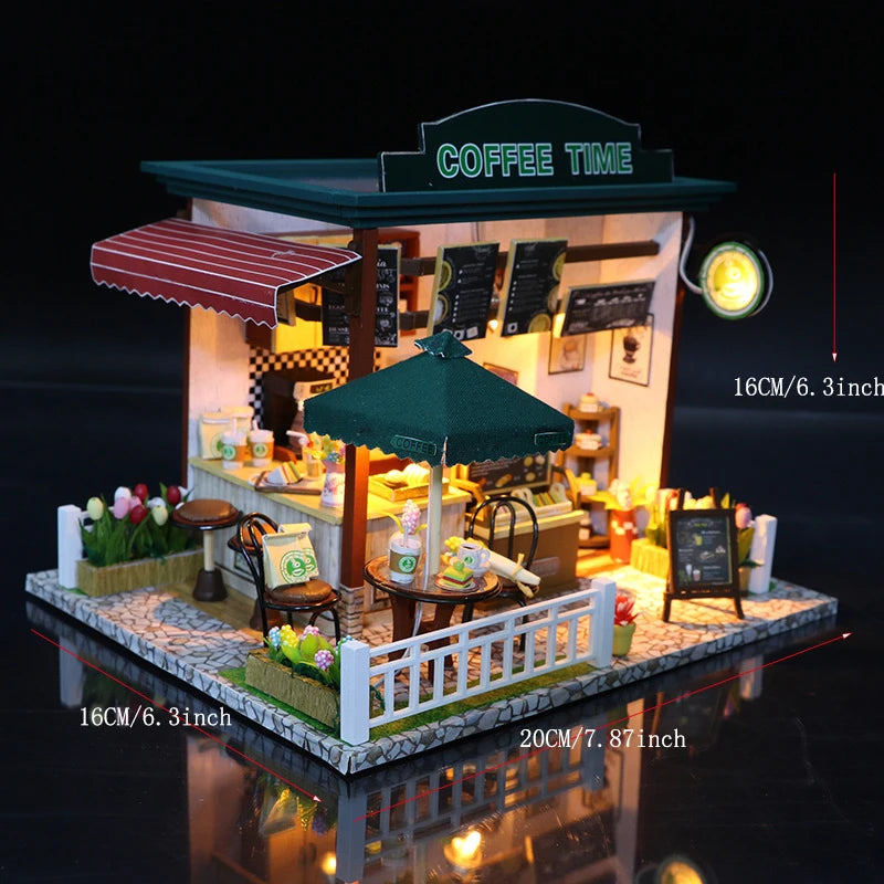 Wooden Miniature Doll House 3D Puzzle Assembly