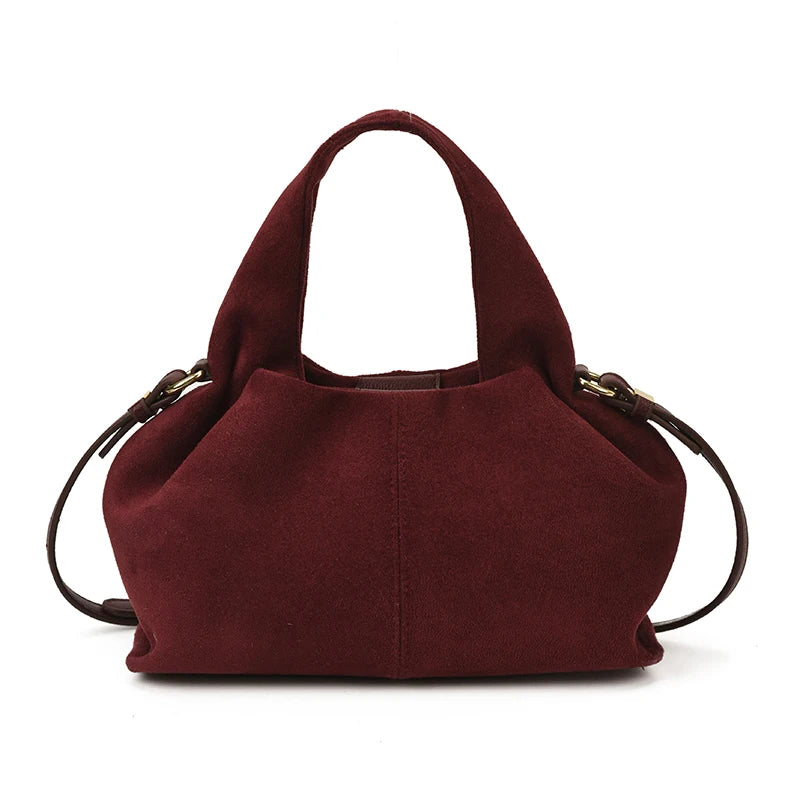 Designer Frosted Mini Handbag Luxury Women's Faux Suede Top-Handle Bags Female Shoulder Crossbody Bags for Women Summer Style