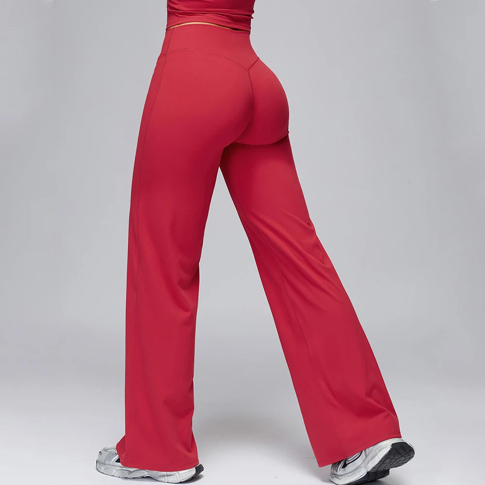 Yoga Pants Flare Leggings Women High Waist Wide Leg Pants Gym Women Fitness Sports Flared Pant Dance Trousers Women shaped Hip