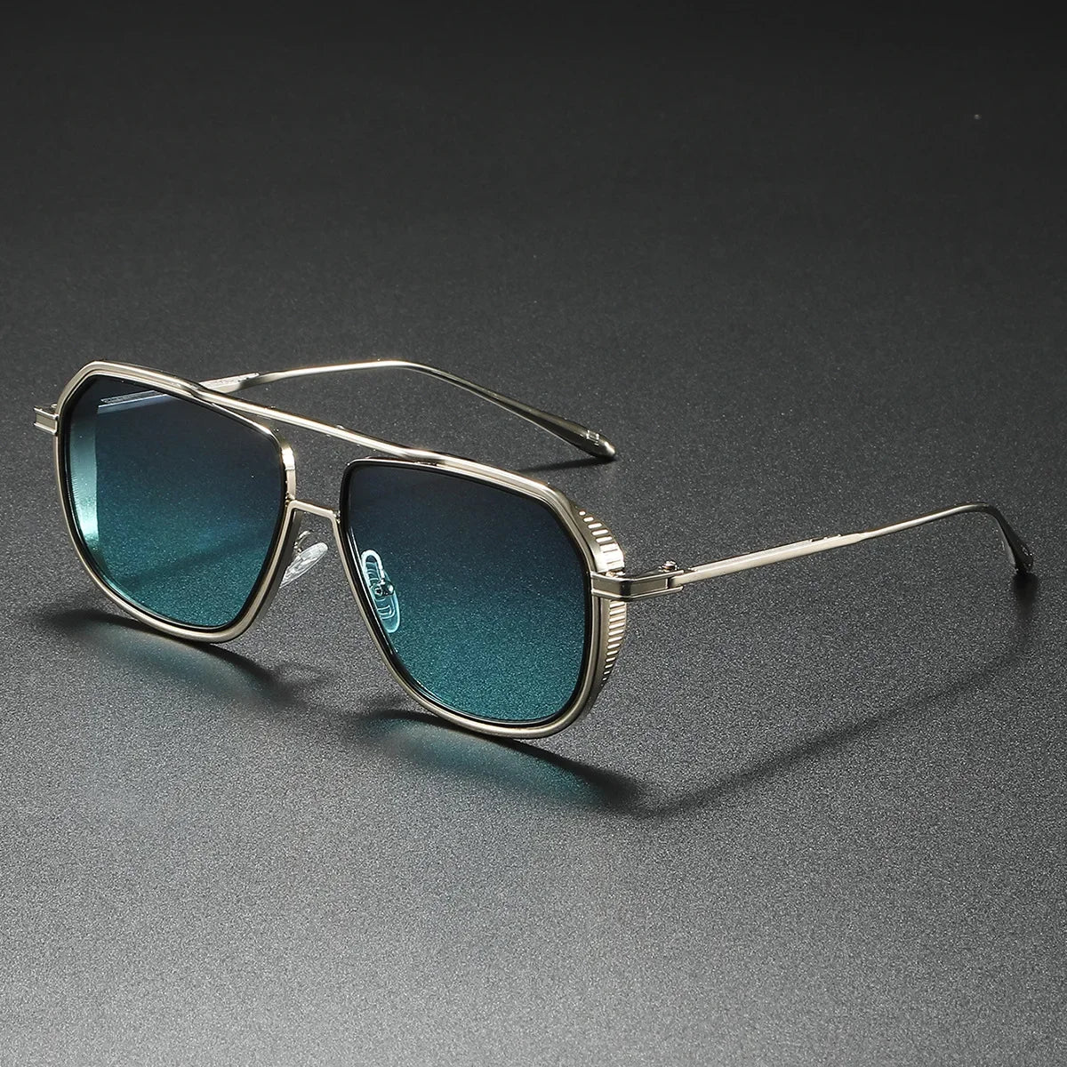 Ins Popular Unisex Pilot Frame Casual Gradient Trendy Sunglasses For Men Outdoor Driving Fishing Vacation Accessories