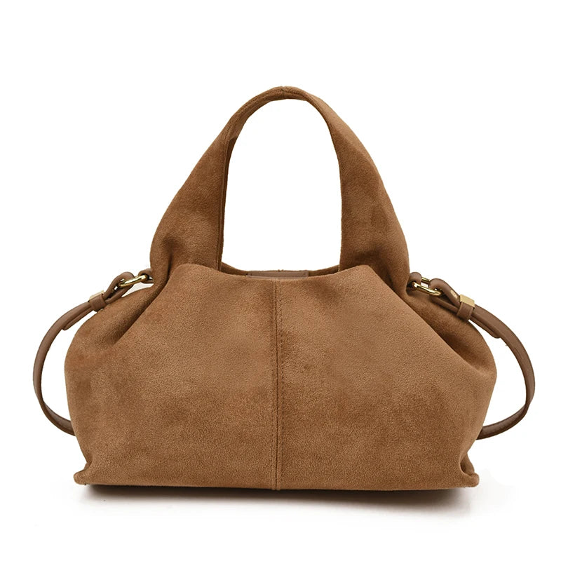Designer Frosted Mini Handbag Luxury Women's Faux Suede Top-Handle Bags Female Shoulder Crossbody Bags for Women Summer Style