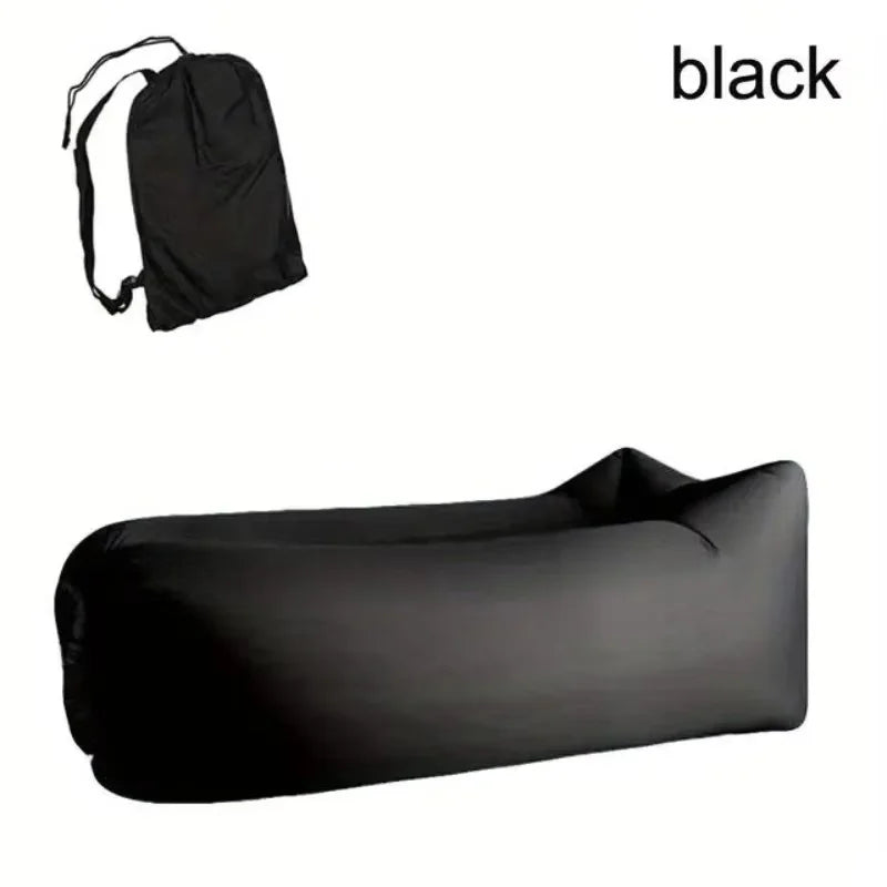 LUSQI Inflatable Lounger Air Sofa Extra Thick Foldable Couch For Outdoor Camping Beach Patio Quick Inflation Home Furniture
