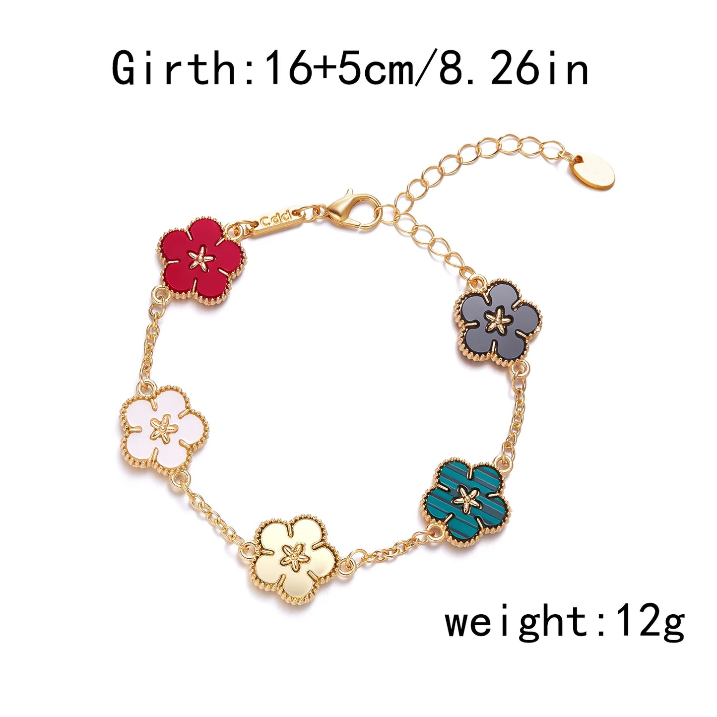 Light Luxury Double-sided Plum Blossoms Bracelets for Women