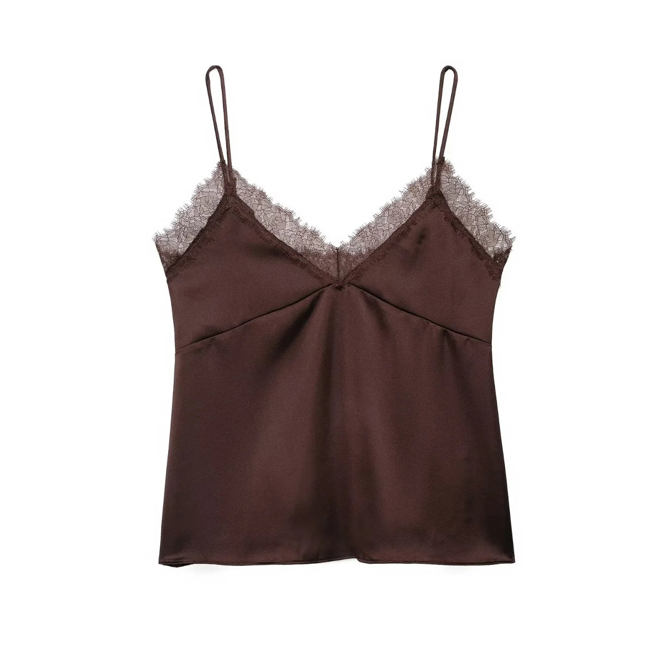 Women's Summer New Solid Sexy Lace Satin Sling Tops Female Sleeveless Backless Tank Top Lady Fashion Holiday Party Short Camisol