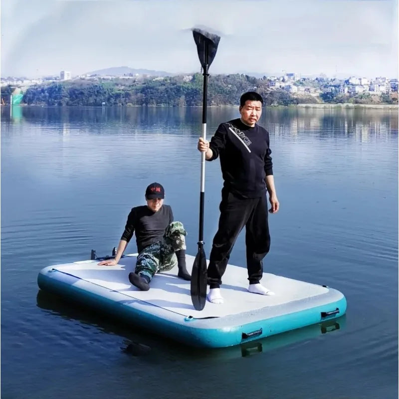 LUYA Fishing Spreader Boat Floating Fishing Platform With Motor Set Water Inflatable Magic Carpet Flatboat (Support DIY Size)