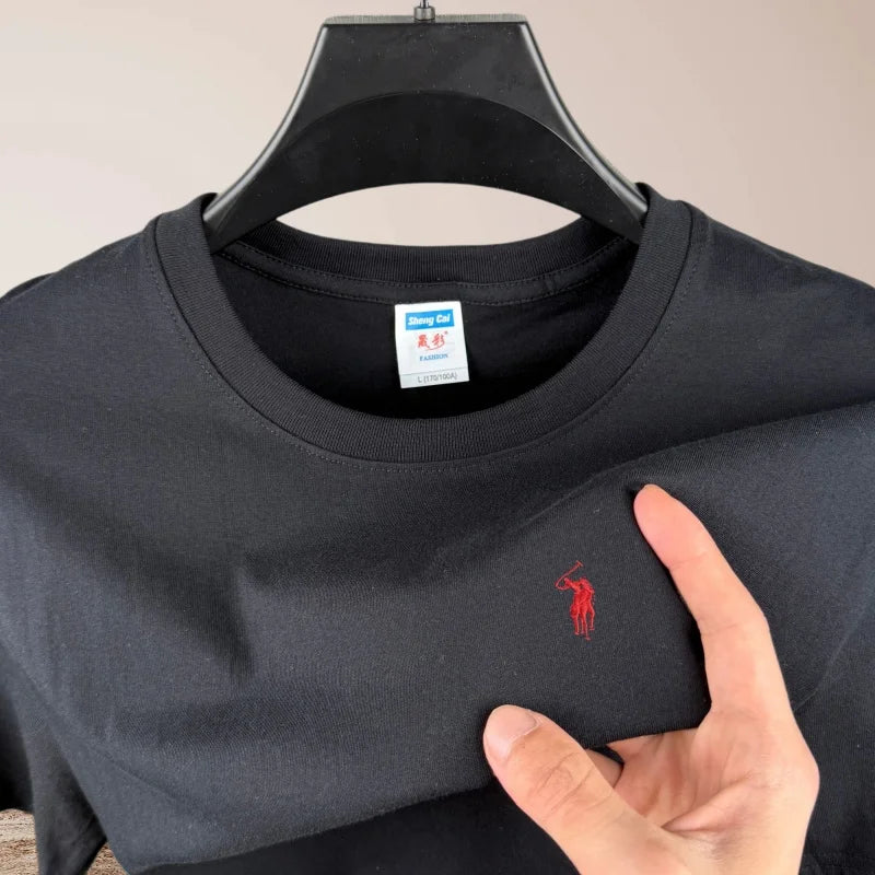 brand round neck short sleeved men's 2026 summer fashion