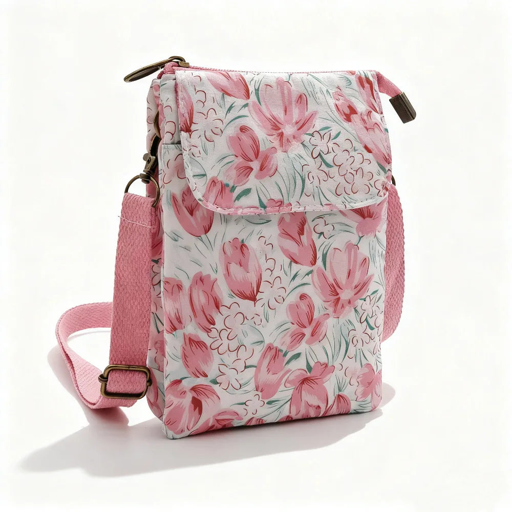 Casual single-shoulder storage, ID bag, phone bag, outdoor portable, fashionable crossbody, multi-layered and versatile