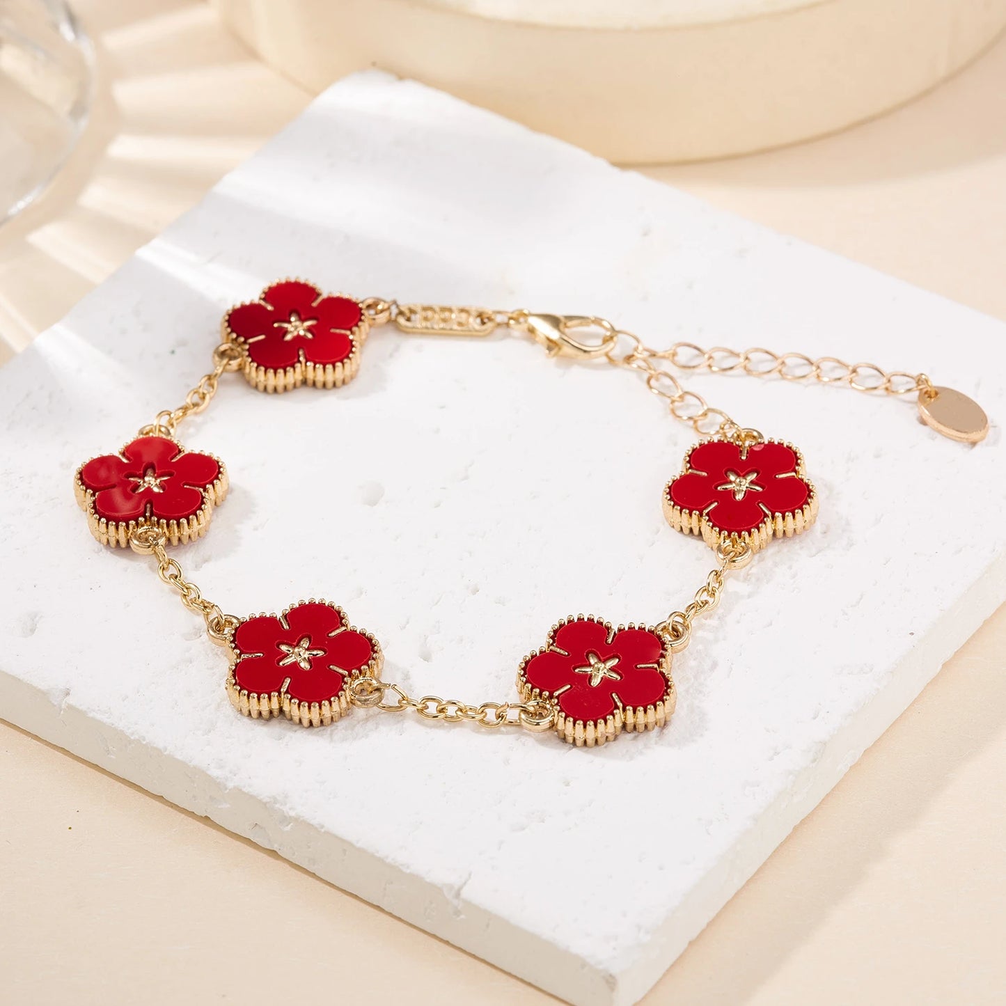 Light Luxury Double-sided Plum Blossoms Bracelets for Women