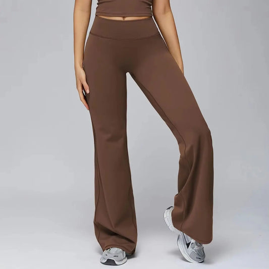 Yoga Pants Flare Leggings Women High Waist Wide Leg Pants Gym Women Fitness Sports Flared Pant Dance Trousers Women shaped Hip