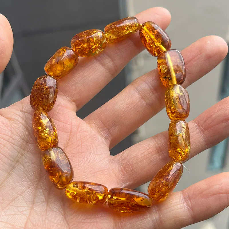 2026 New Natural Amber Bracelets for Women Trendy 100% Genuine Irregular Original Piebald Top Quality Baltic Real Fine Jewelry