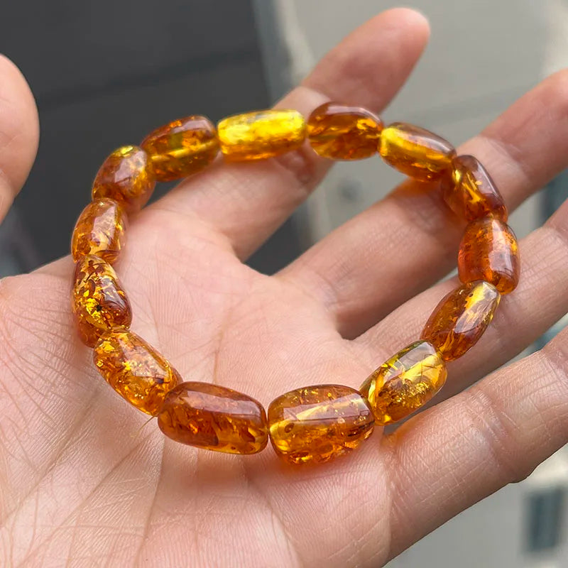 2026 New Natural Amber Bracelets for Women Trendy 100% Genuine Irregular Original Piebald Top Quality Baltic Real Fine Jewelry