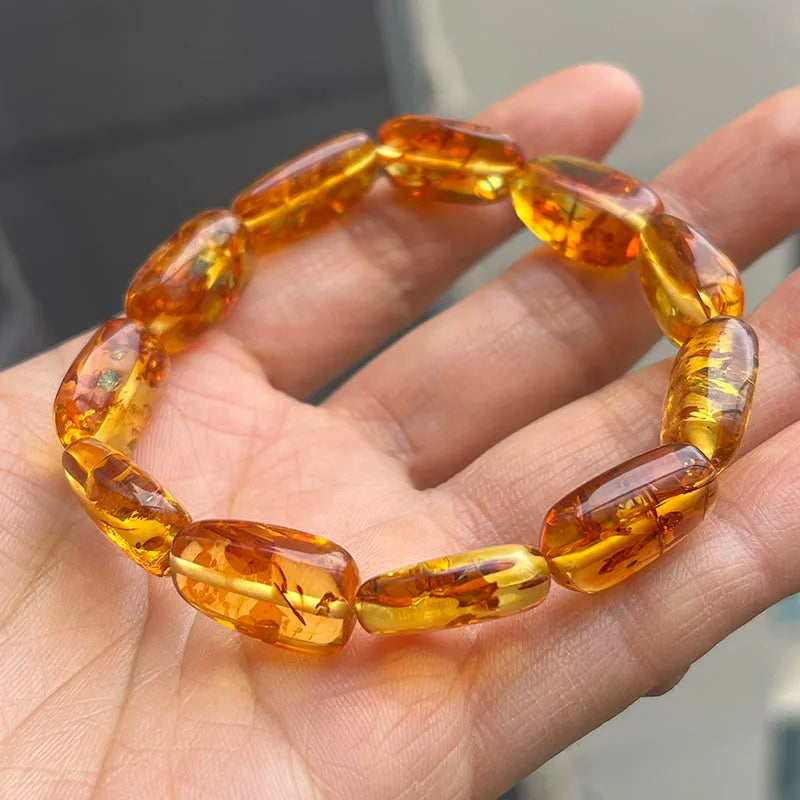 2026 New Natural Amber Bracelets for Women Trendy 100% Genuine Irregular Original Piebald Top Quality Baltic Real Fine Jewelry