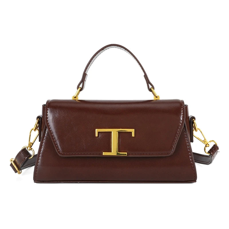 Paris Fashion Diaper Bag High-end Leather Simple Vintage Design Ladies Handbag Tote Shoulder Crossbody Messenger Bag Trendy