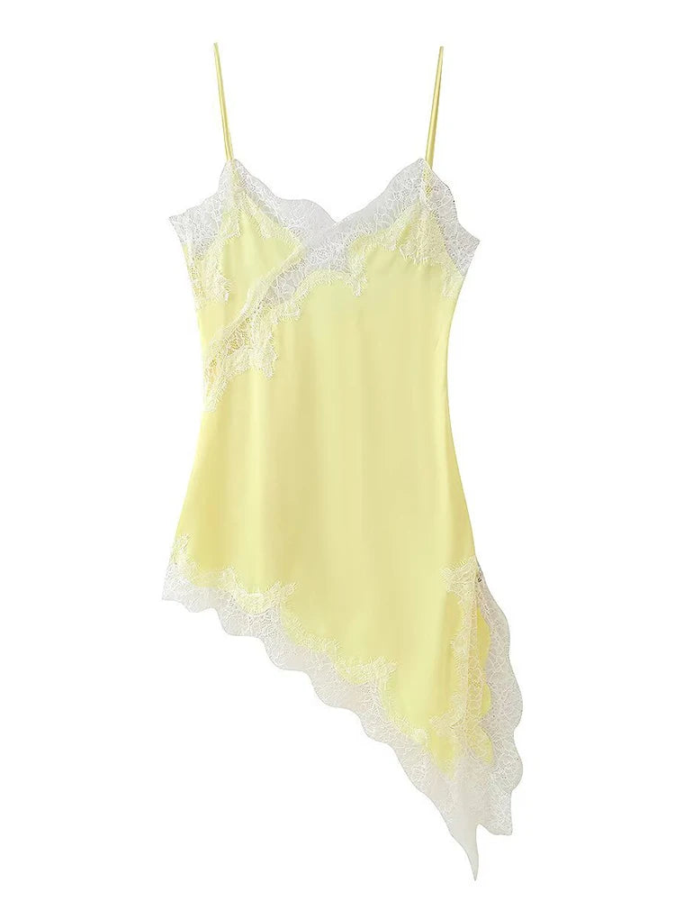 Women Lace Patchwork Sling Tops Chic Sleeveless Square Neck Backless See Through Blouse 2025 Lady Vacation Party Club Sexy Shirt