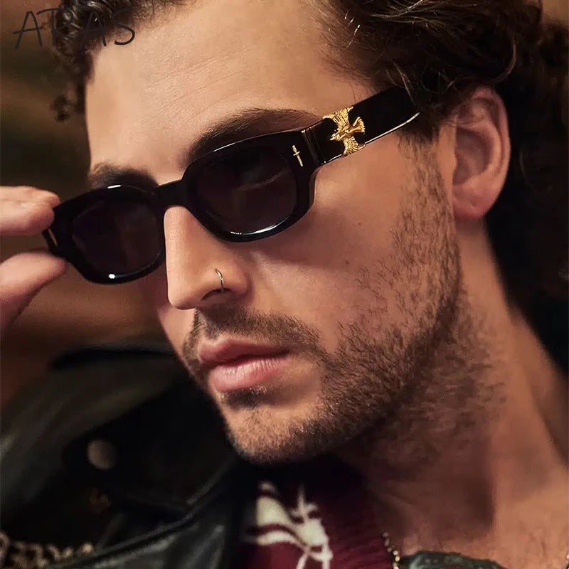 Fashion Soaring Eagle Rectangle Sunglasses Men Women 2026 Luxury Brand Vintage Punk Sun Glasses Male Small Square Shades Eyewear