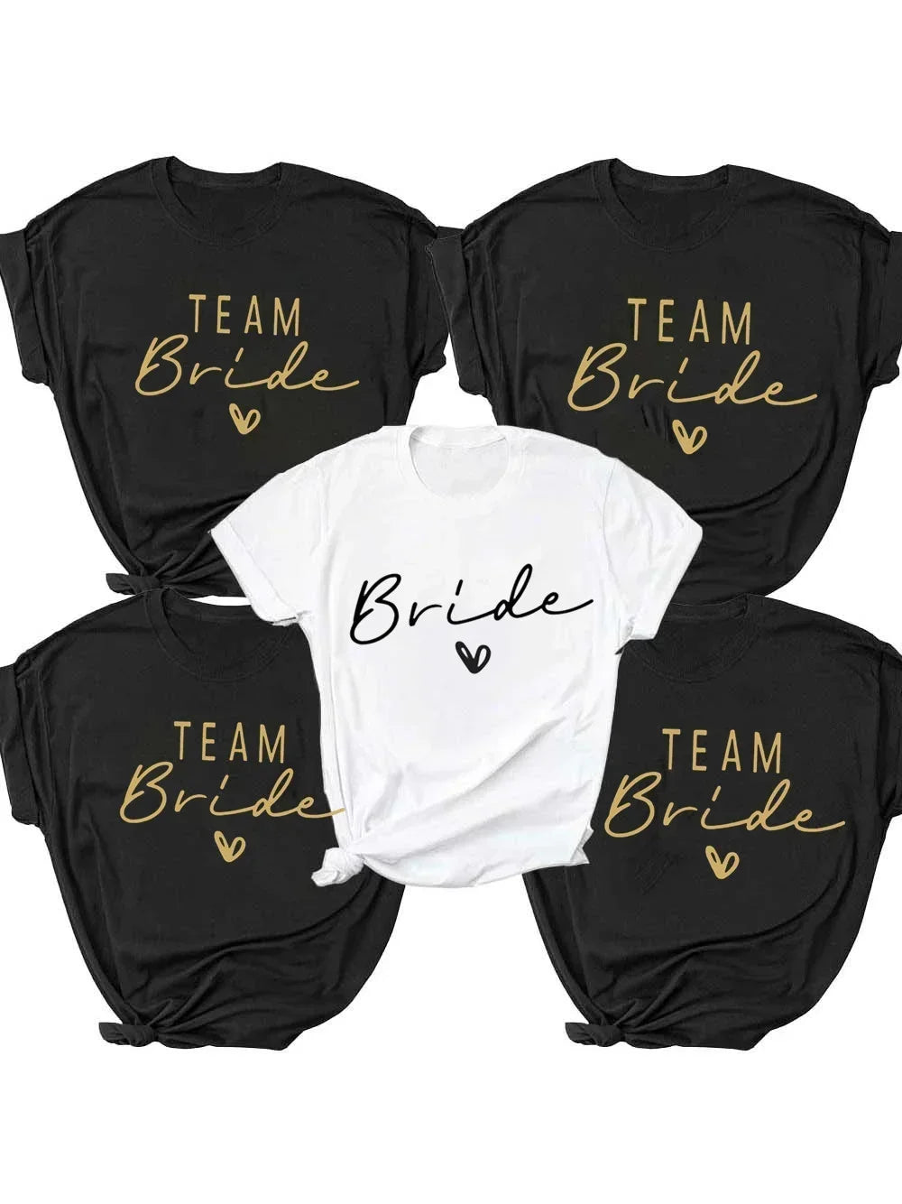 Women  T Shirt Team Bride Bachelorette Party Shower Hen Party Bridesmaid Print T-Shirt 2024 Girls Wedding Female Tops
