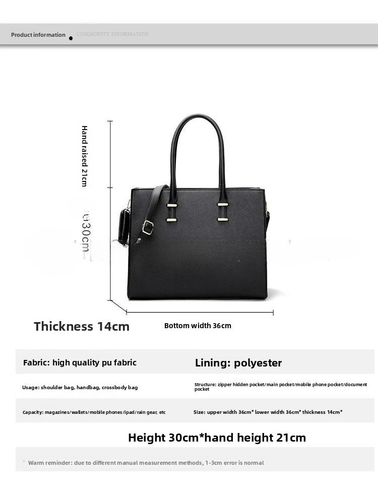 Women's Large Capacity Cross Pattern Handbag Guangzhou Shoulder Crossbody Laptop Briefcase
