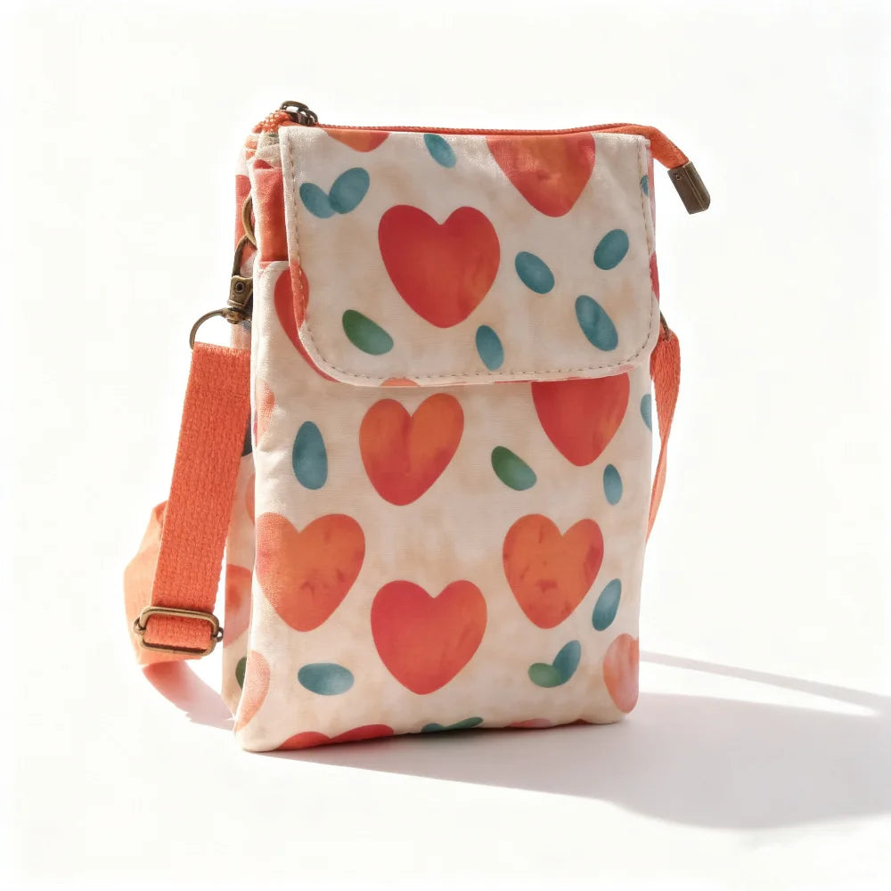 Casual single-shoulder storage, ID bag, phone bag, outdoor portable, fashionable crossbody, multi-layered and versatile