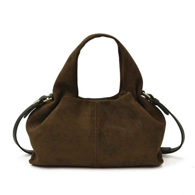 Designer Frosted Mini Handbag Luxury Women's Faux Suede Top-Handle Bags Female Shoulder Crossbody Bags for Women Summer Style