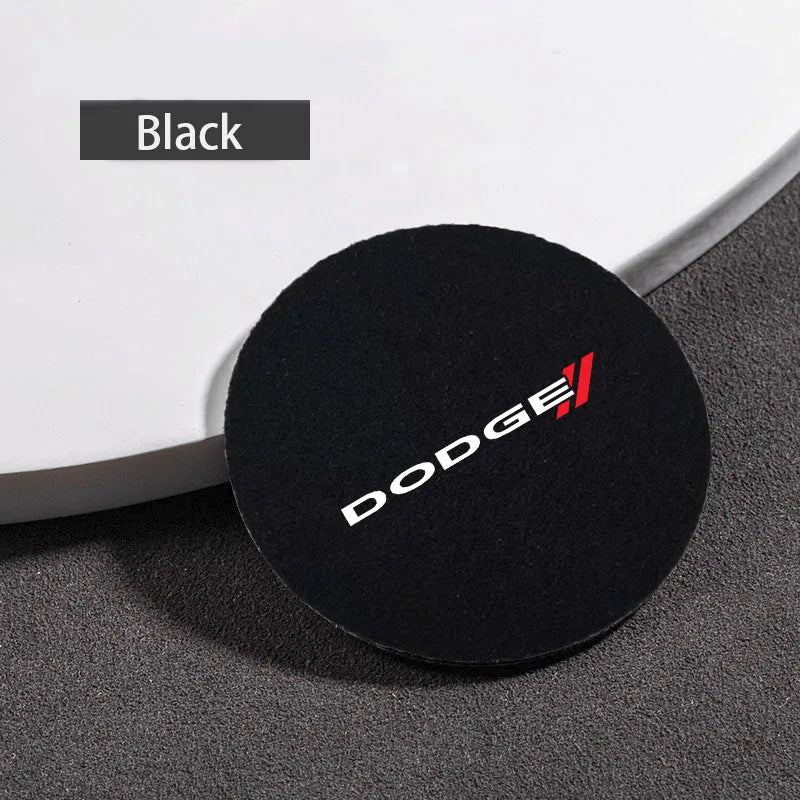 Non-slip Car Water Cup Pad Round Felt Coaster Mat Anti-Slip Car Water Coaster Cup for Dodge CHALLENGER DART NITRO RAM SRT SXT