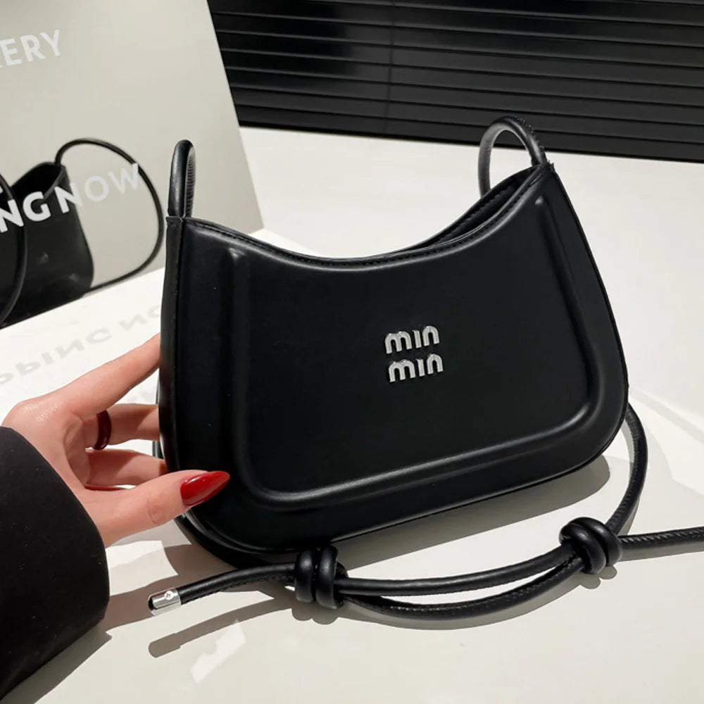 New high-end texture and versatile commuting crescent bag, popular in summer 2025, stylish single shoulder crossbody bag