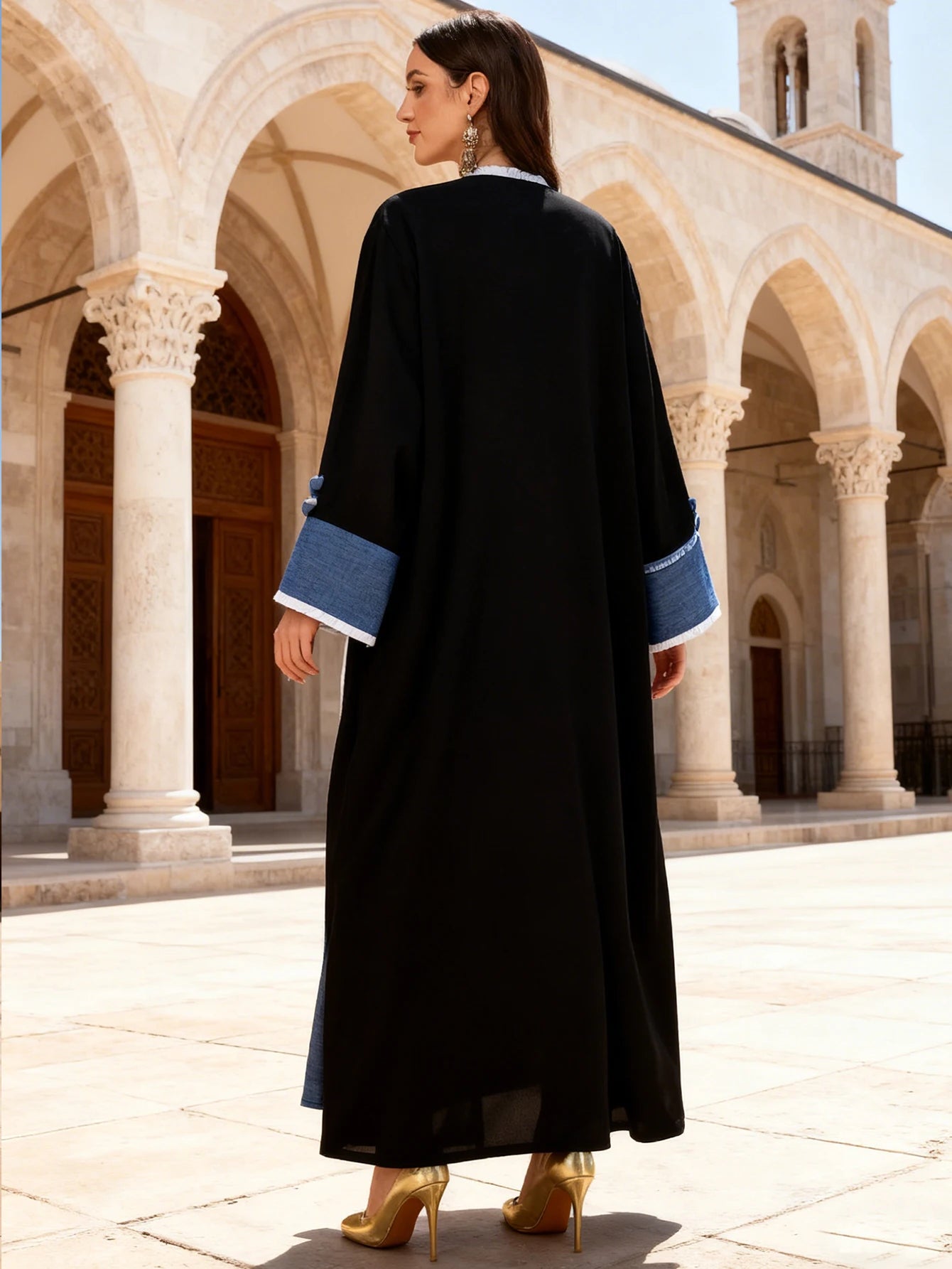 Abaya Damen Dubai Elegant Tassel Abaya Robes