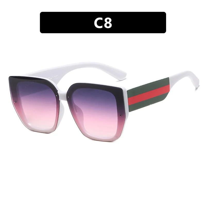 Polygonal  Mix Color Sunglasses Irregular 2024 New Women Sunglasses Retro Fashion Concave Shape Girls Eyewear Luxury Designer