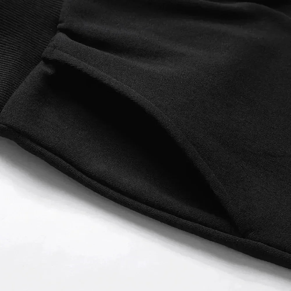 Cotton Gray Straight Leg Sweatpants Men's Paris Collection