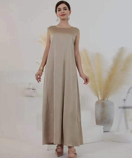 Abaya Inner Dress High Quality White Sleeveless