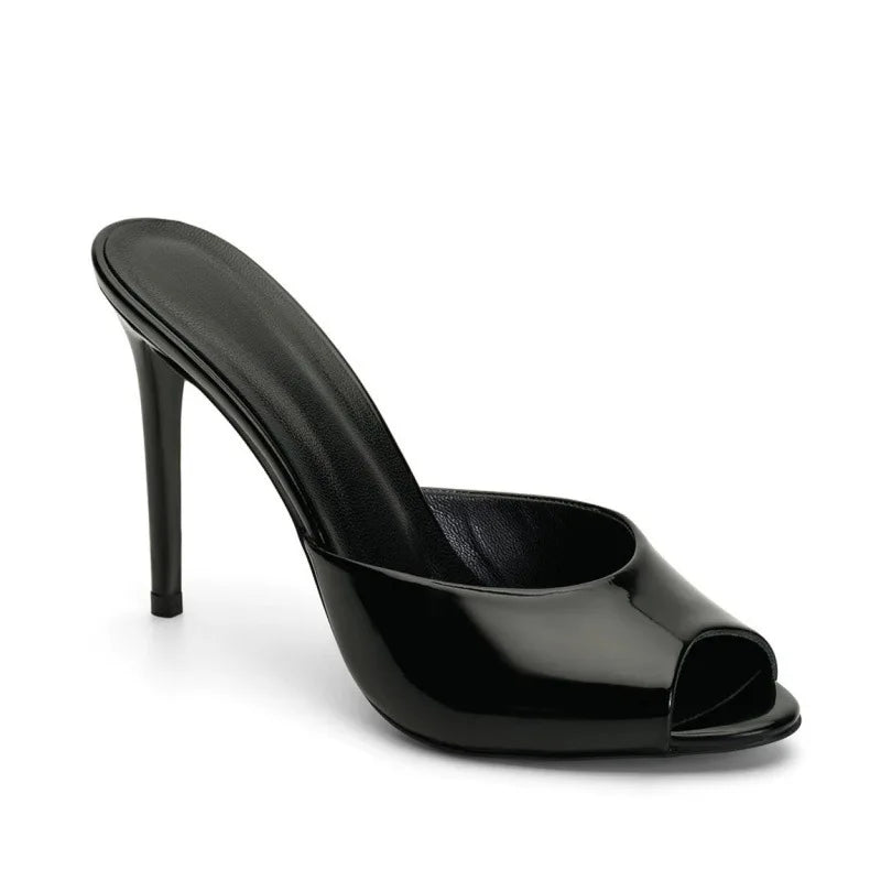 New 2026 Summer Women's High Heeled Sandals Sexy Peep Toe Pointed Toe Thin Heels Shoes Outdoor Designer Ladies Party Slippers