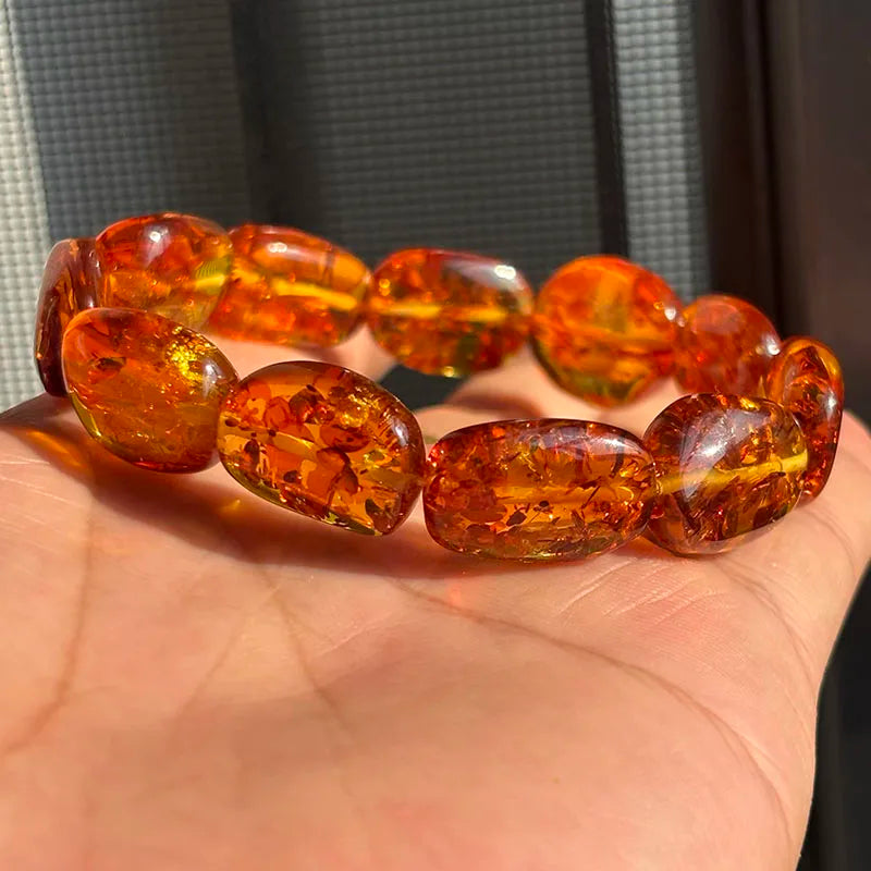 2026 New Natural Amber Bracelets for Women Trendy 100% Genuine Irregular Original Piebald Top Quality Baltic Real Fine Jewelry