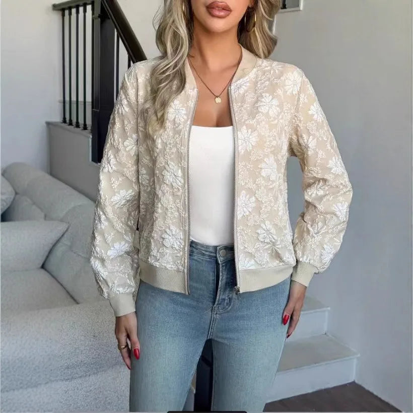 2026 New Mini Flared Blazer Women's Short Sleeve Lightweight Jacket for Spring and Autumn, Stylish Baseball Coat, Versatile Casu