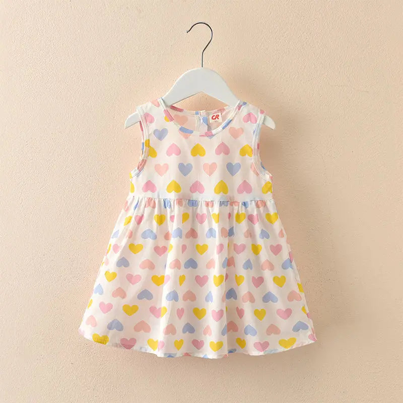 Girls' Dress Summer 100% Cotton Baby Sundress 1-7 Years Kids Princess Dress