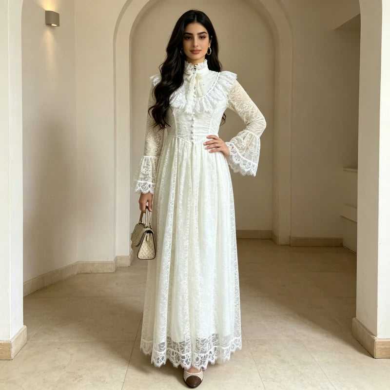 Dress  Jalabiya Vestidos Ramadan Muslim Robe Dubai