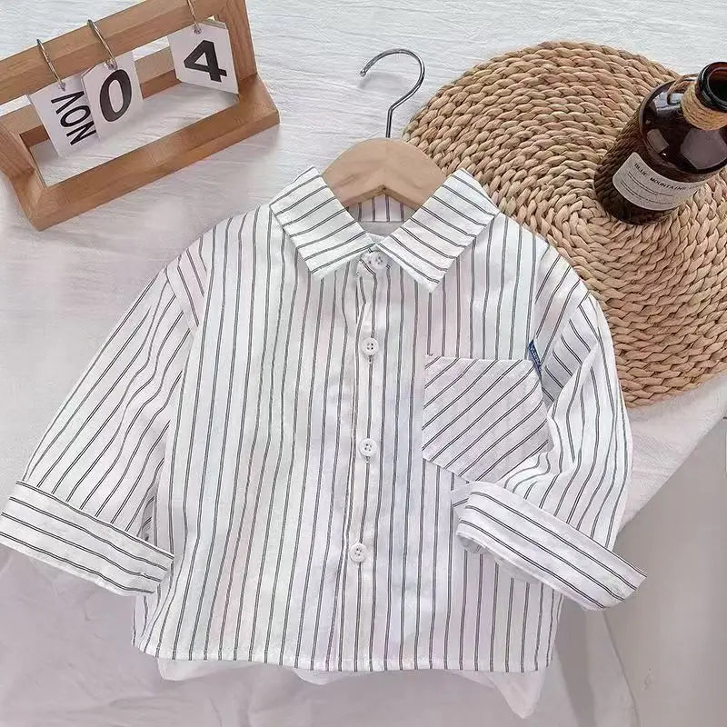 DIIMUU Spring Autumn Kids Baby Boys Cotton Clothes Shirt Toddler Girls Tee Clothing Children Wears Infant Blouse 1 2 3 4 5 Years