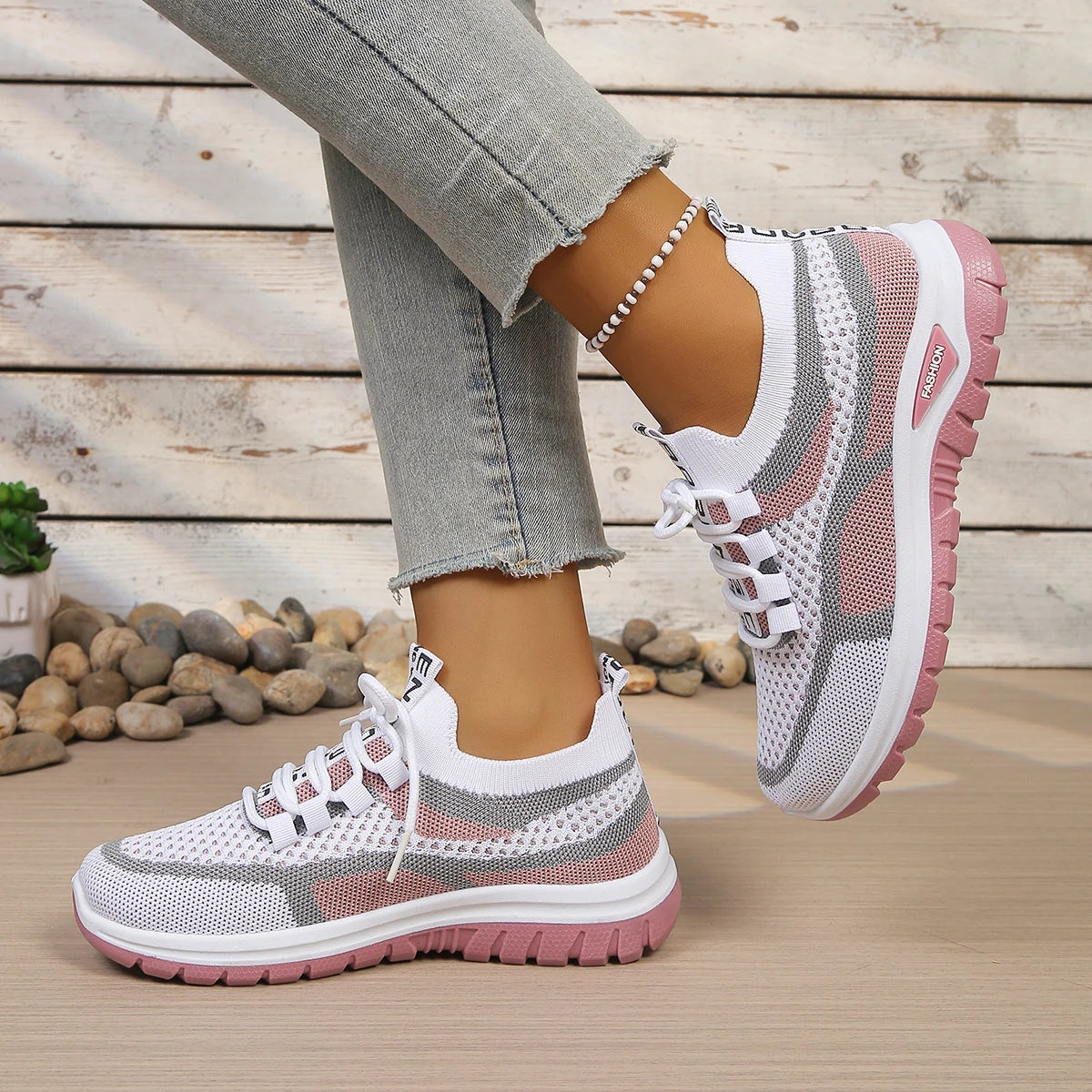Women's shoes 2026 Casual sports shoes, new color-blocked and fashionable single shoes cheap shoes clearance free shipping
