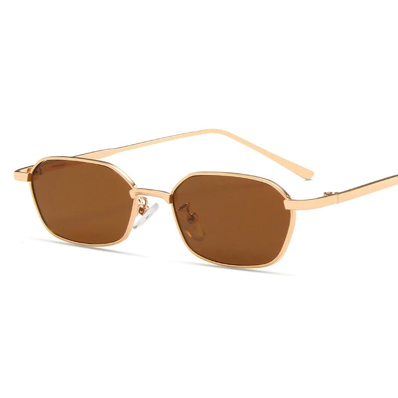 Women  Alloy Frame Rectangle Sun Glasses Female Oval Eyewear Sunglasses for Male Female Eyeglasses